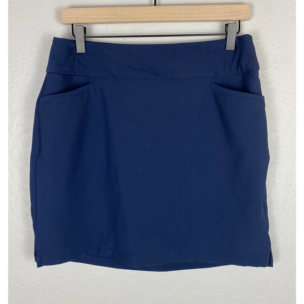 NWT Adidas Golf Star Plon Skirt Skort Women's Size MEDIUM LONG Crew Navy Blue